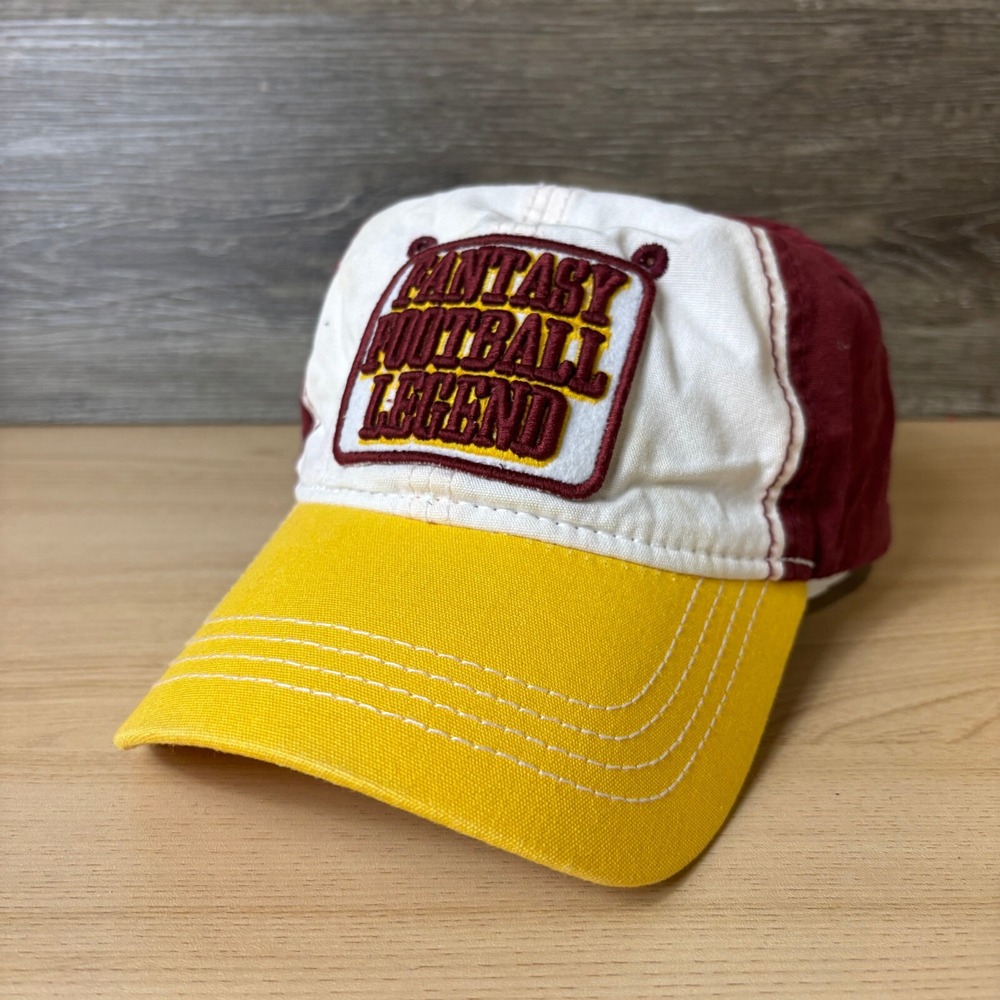 Fantasy Football Hat Cap Snap Back Red‎ Maroon Legend Adjustable Outdoors
